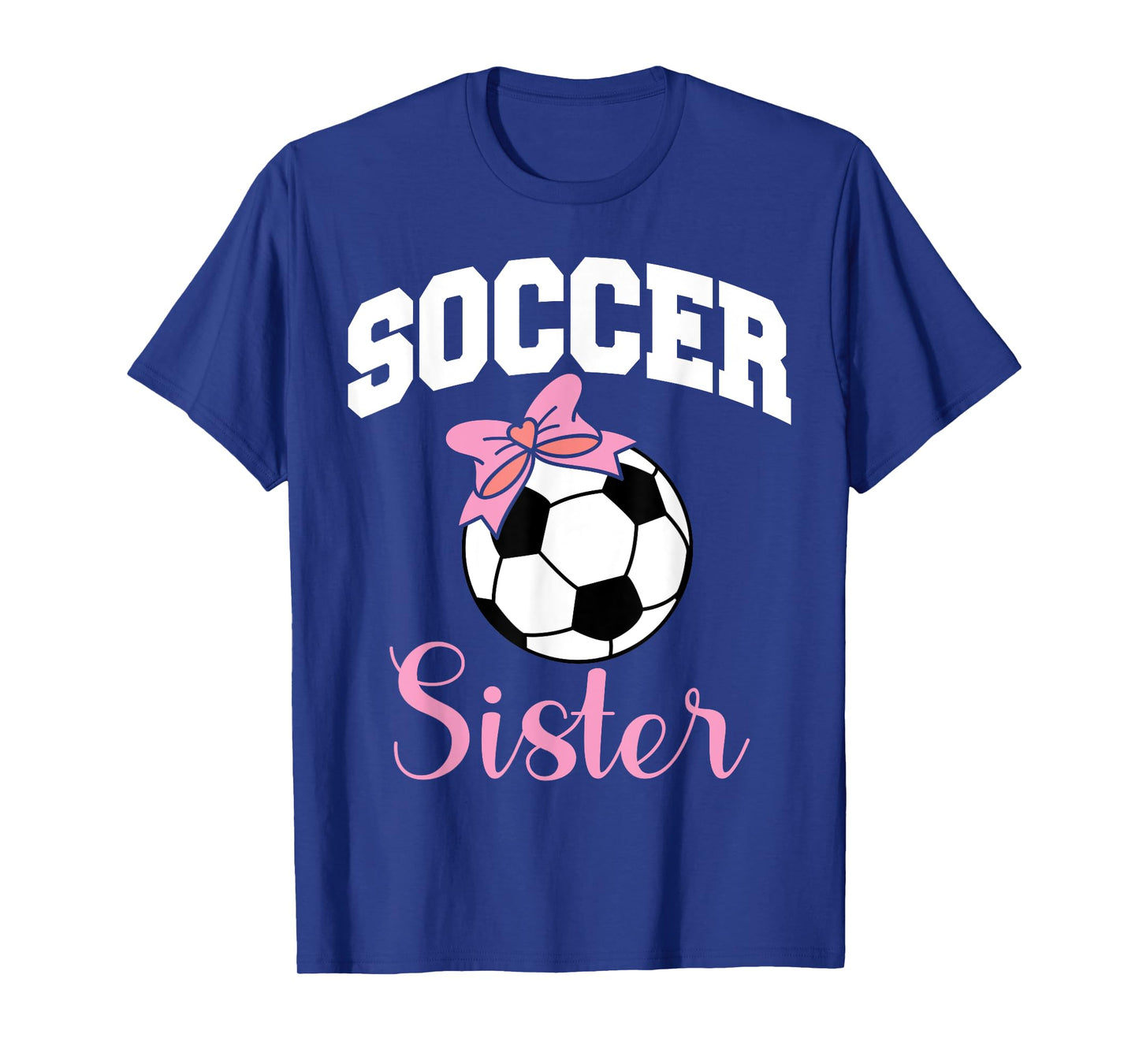 Soccer Sister Cute Bow Soccer Ball T-Shirt