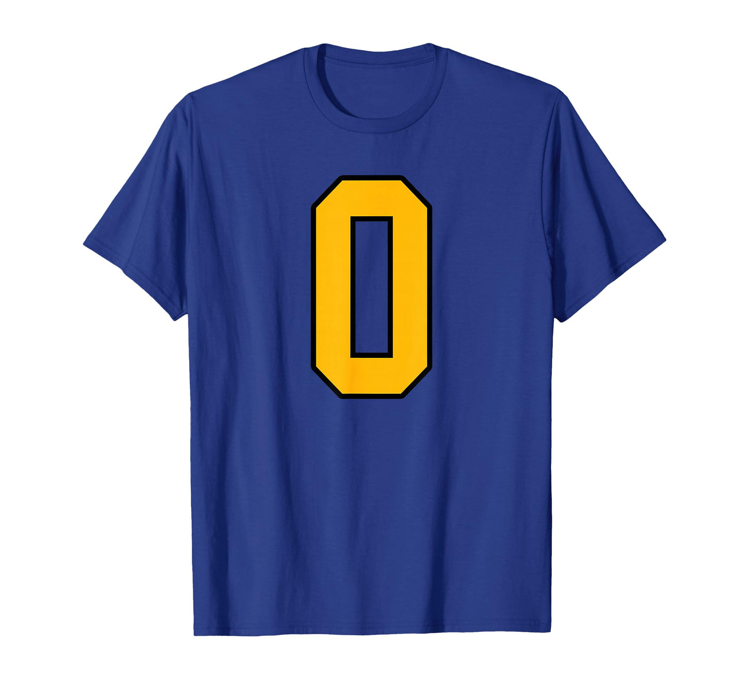 Gold and Black Sports Number 0 Jersey Uniform Player T-Shirt