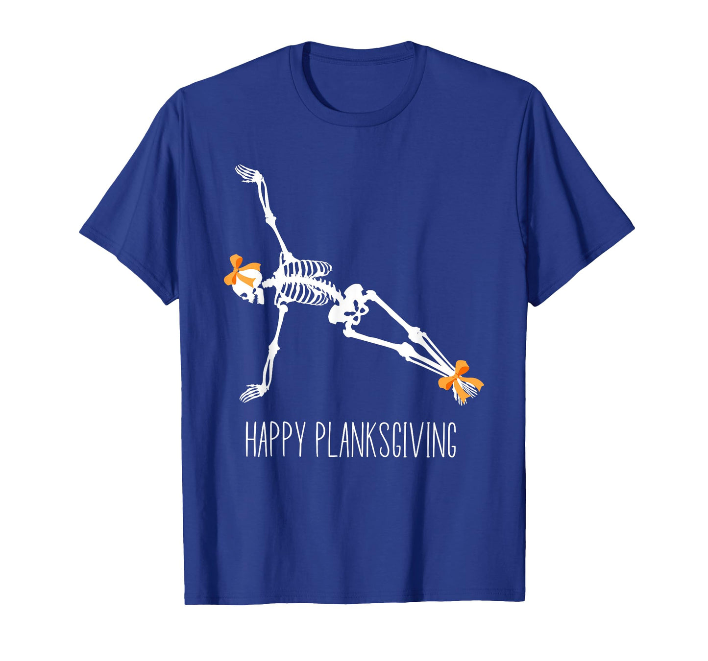 Happy Planksgiving Flowy Yoga Skeleton Thanksgiving Yoga T-Shirt