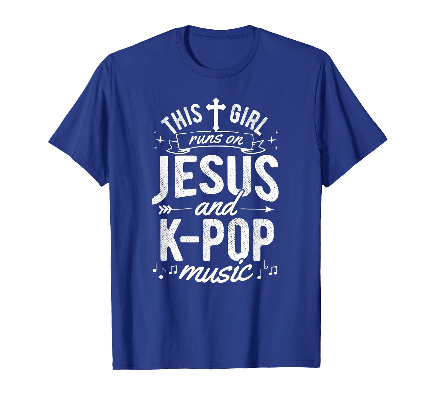 Korean K-Pop Girl Women Gift Runs On Jesus T-Shirt