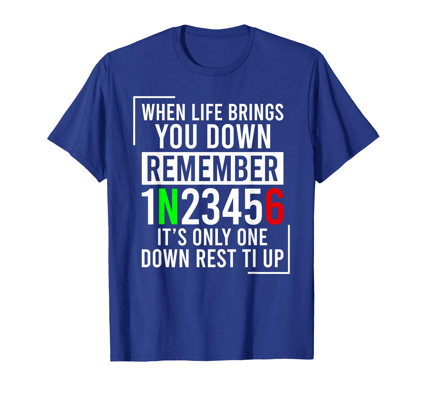 1N23456 Motorcycle Gear Shift Motorcyclist T-Shirt