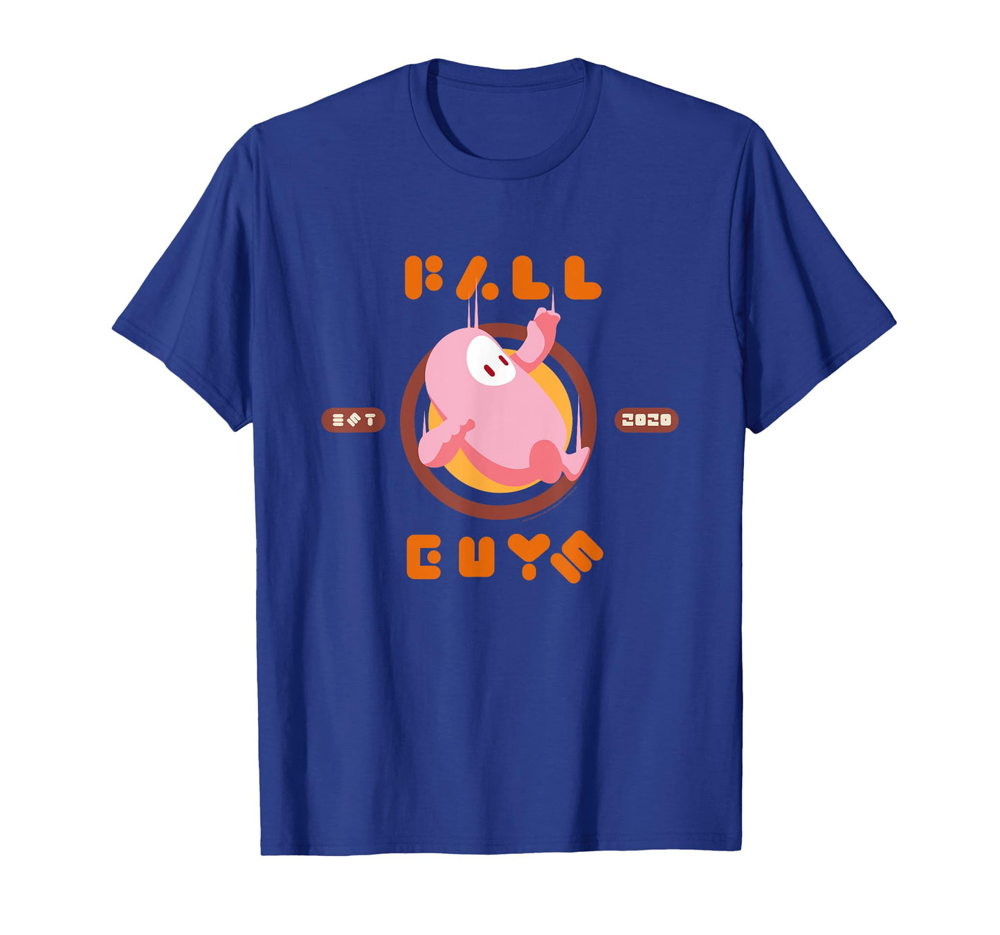 Fall Guys Retro Pink Bean Circle Throwback T-Shirt