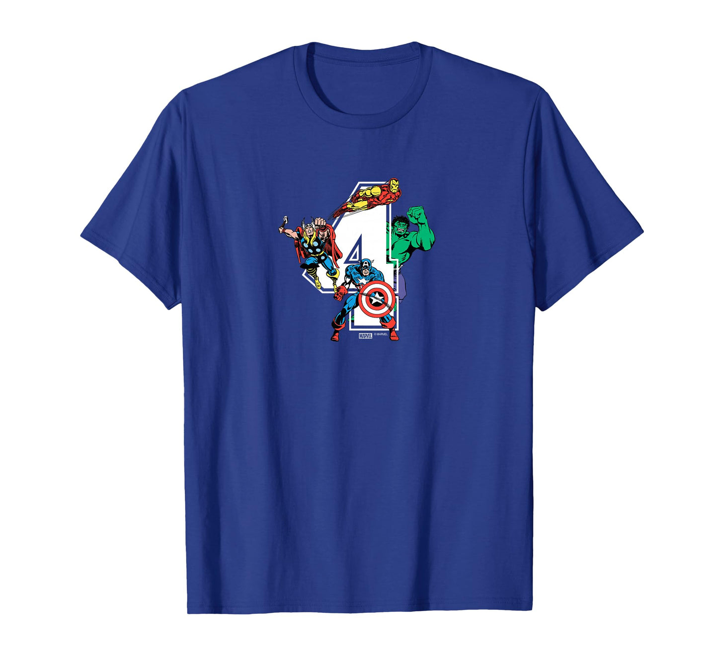 Kids Marvel - Avengers 4th Birthday T-Shirt