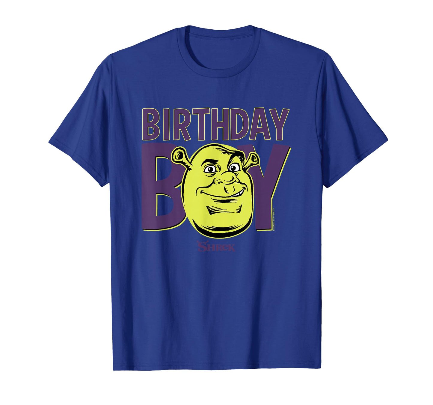Shrek Birthday Boy Neon Big Face Chest Logo T-Shirt