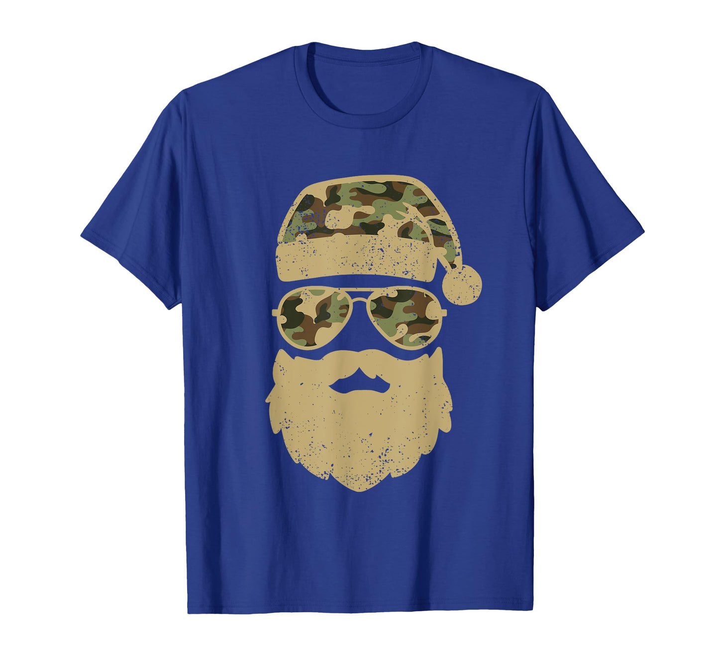 Camo Santa Claus Sunglasses Funny Camo Christmas Camouflage T-Shirt