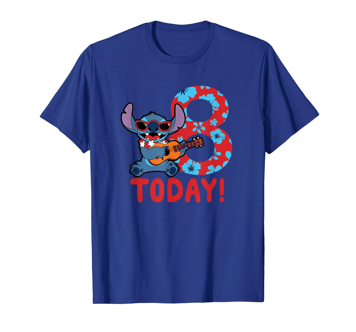 Disney Lilo & Stitch Tropical Birthday 8 Years Old Today T-Shirt