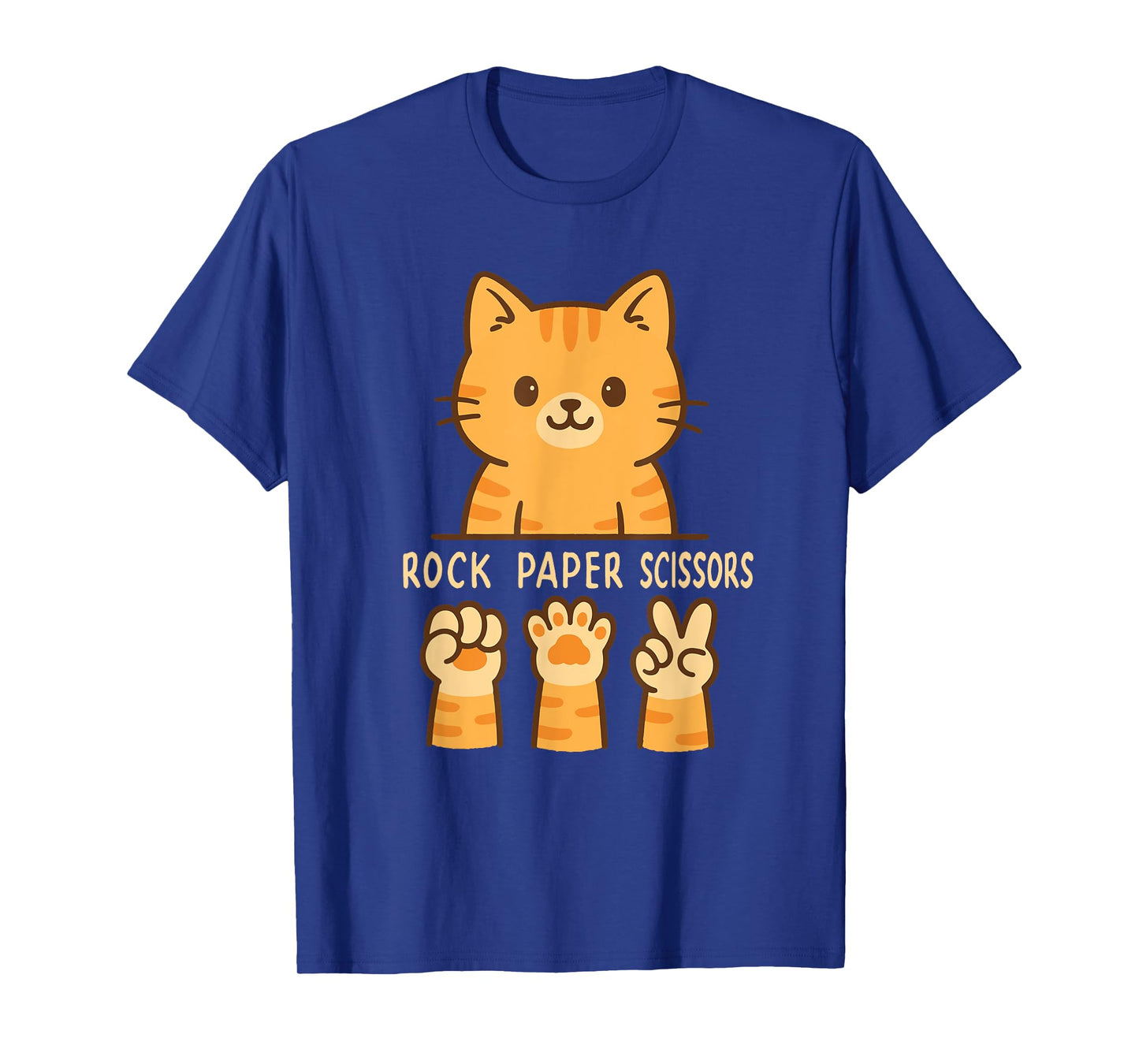 Funny Cat Rock Paper Scissors Game T-Shirt for Men Women Kids