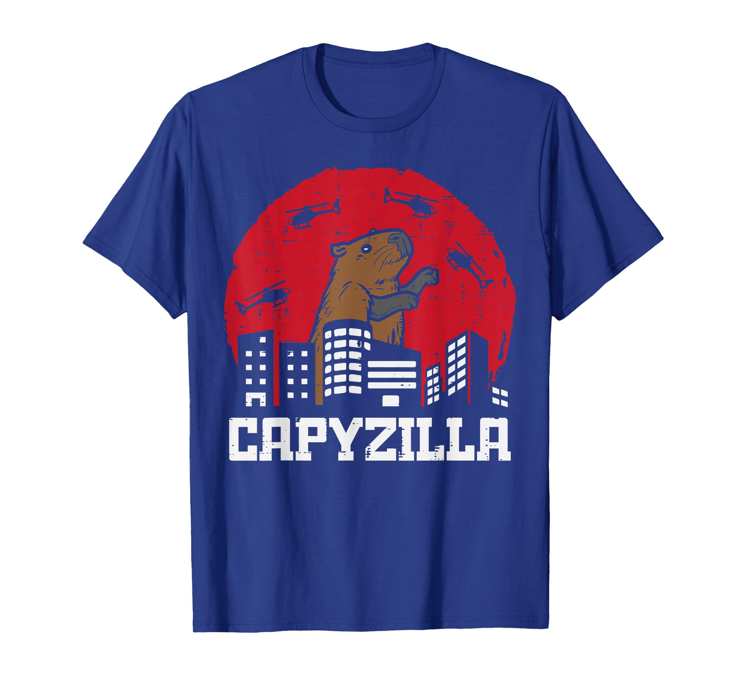 Capybara Monster Capyzilla Funny Capy Rodent Men Women Kids T-Shirt