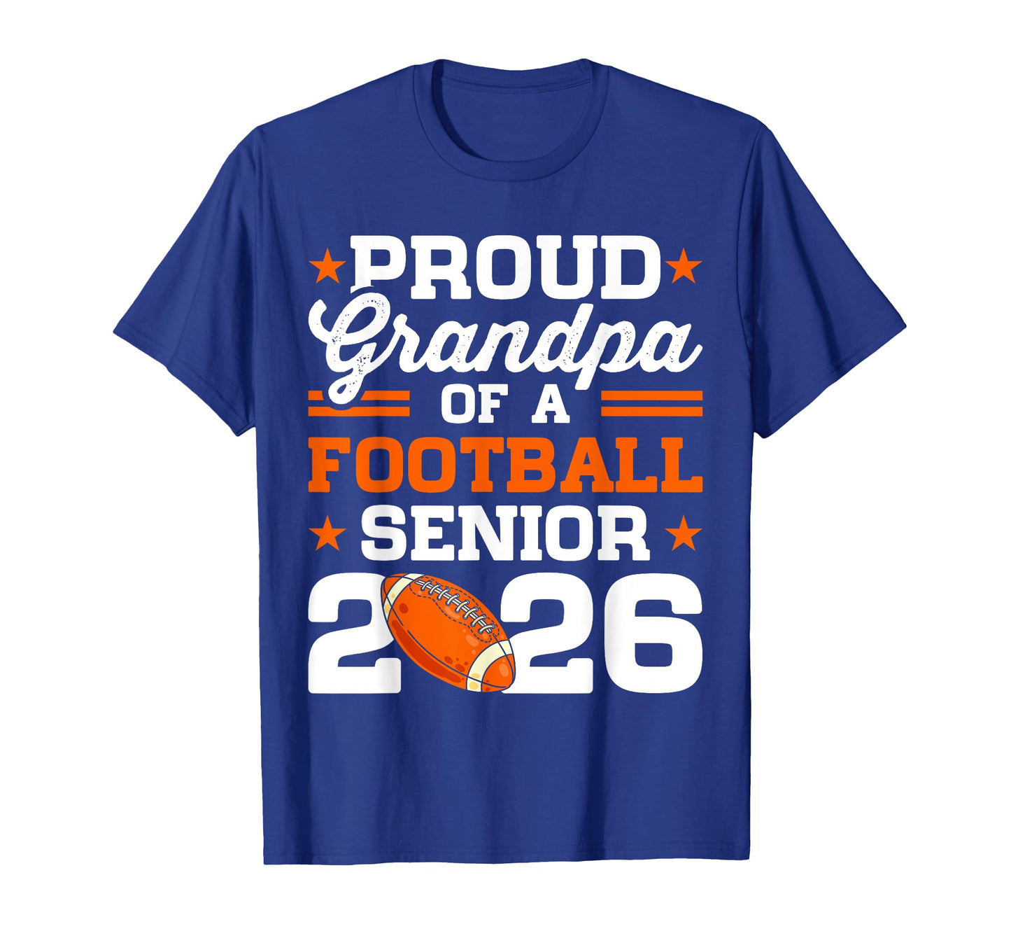 Mens Proud Grandpa of A Football Senior Class of 2026 Graduation T-Shirt