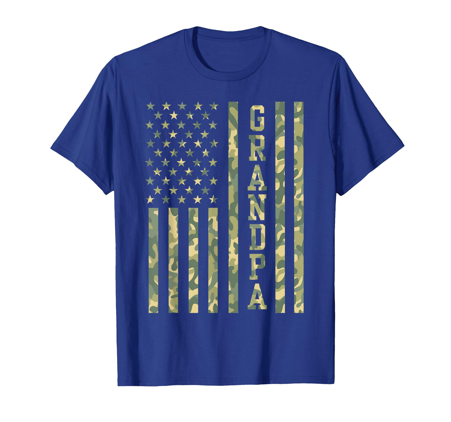 Mens Grandpa American Flag Camo Grandpa Gifts Father's Day T-Shirt