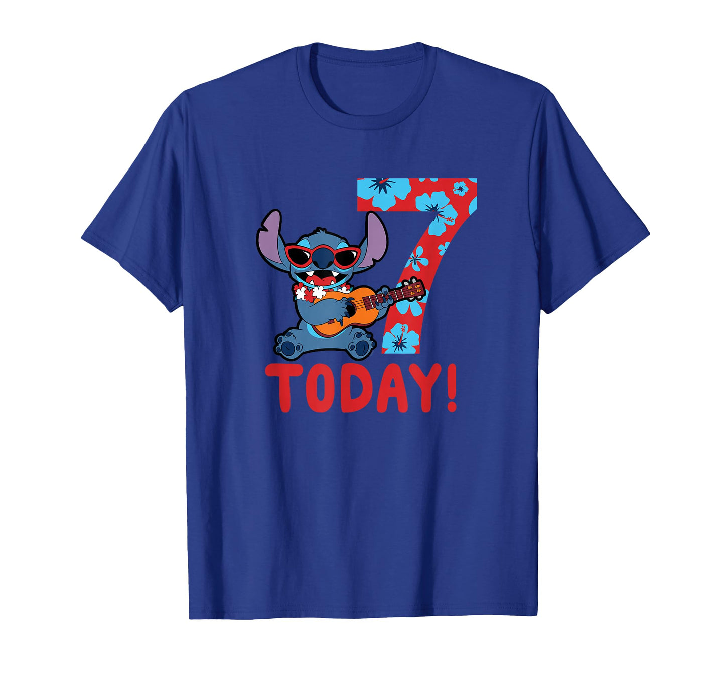 Disney Lilo & Stitch Tropical Birthday 7 Years Old Today T-Shirt