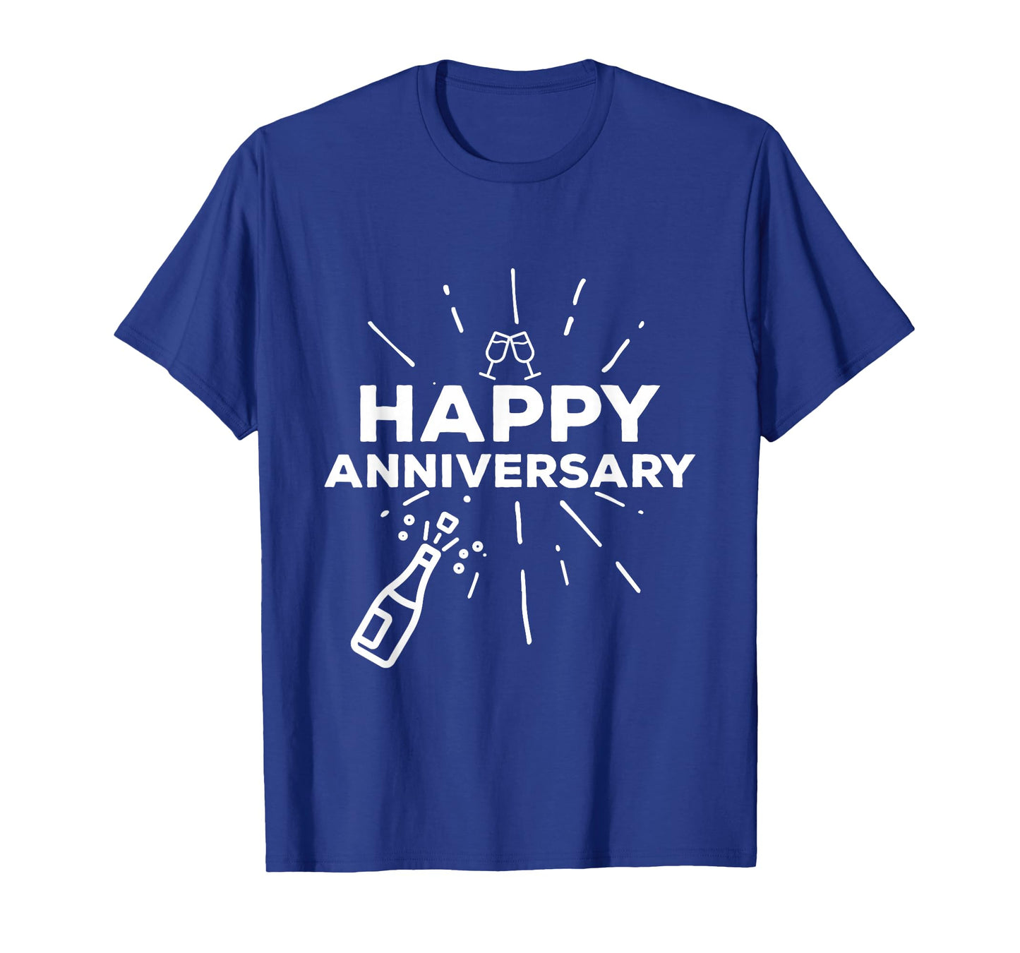 Happy Anniversary Cheers Wine Bottle T-Shirt