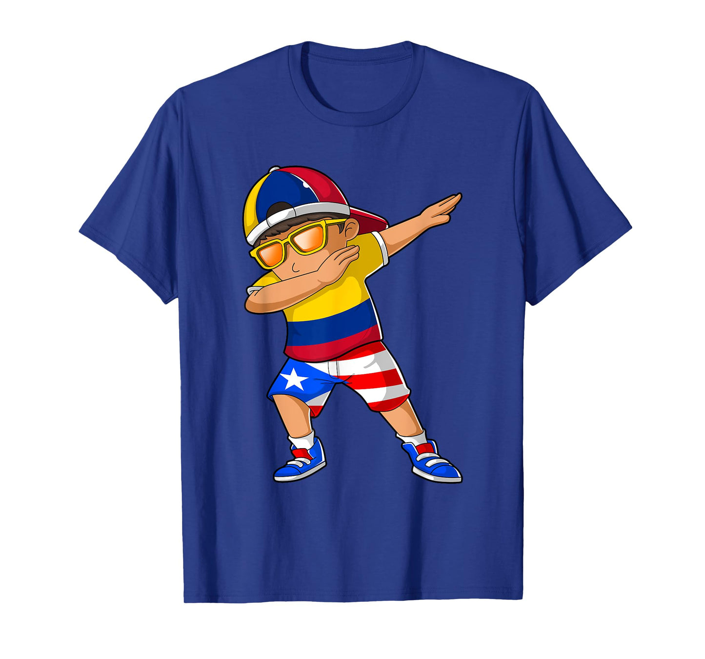 Half Colombian Half Puerto Rican Boy Colombia Flag T-Shirt