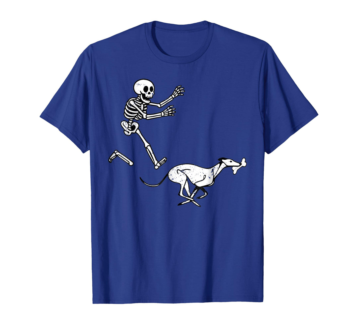 Funny Meme Greyhound Running Skeleton Halloween T-Shirt