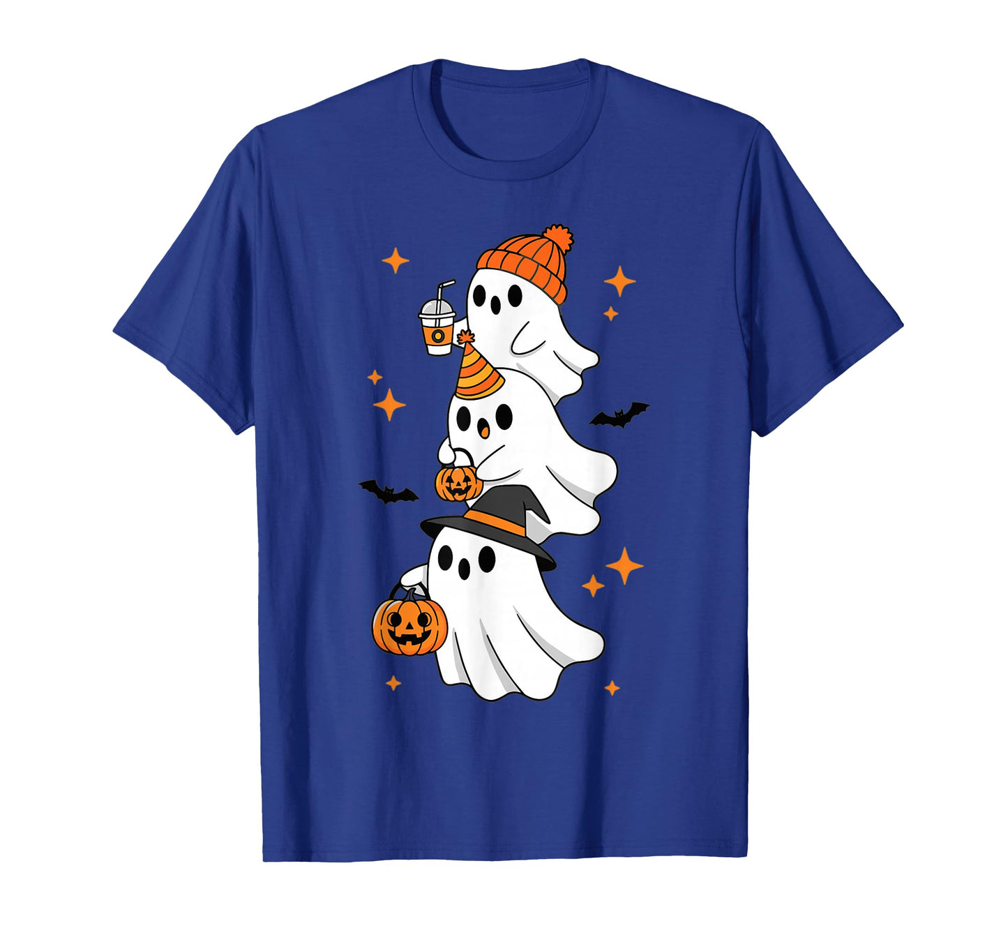 Halloween Ghosts Pumpkin Witch Hat Cute Party T-Shirt