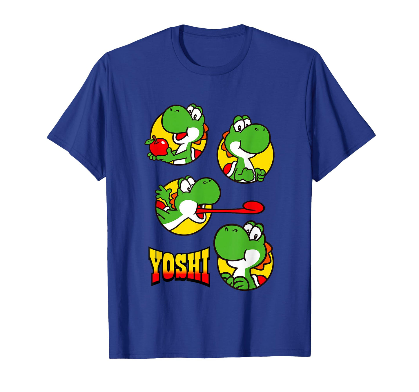 Super Mario Bros Yoshi Big Snack Bubble Portraits T-Shirt