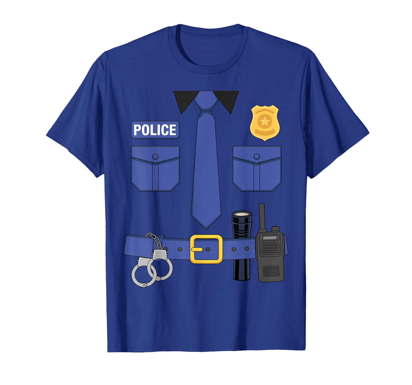 Police Officer Uniform Costume Halloween T-Shirt