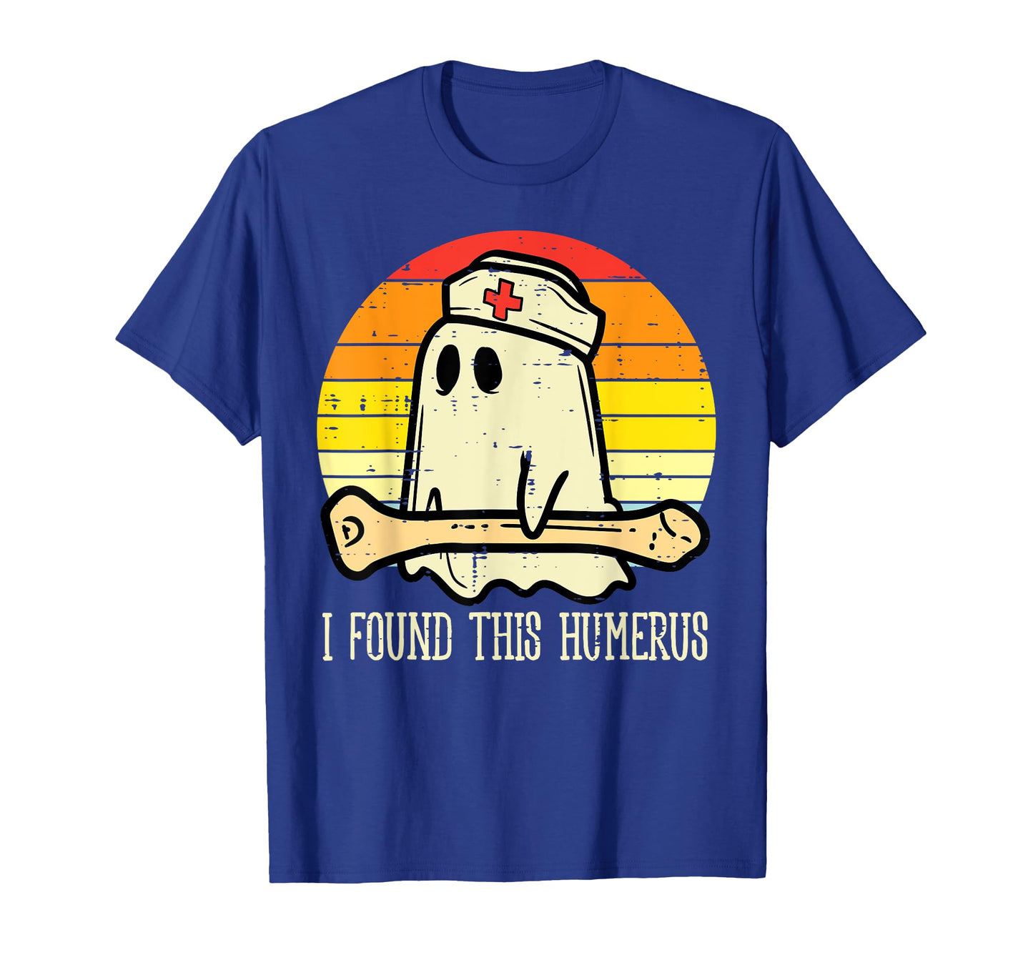 I Found This Humerus Funny Halloween Nurse Fall Scrub Women T-Shirt