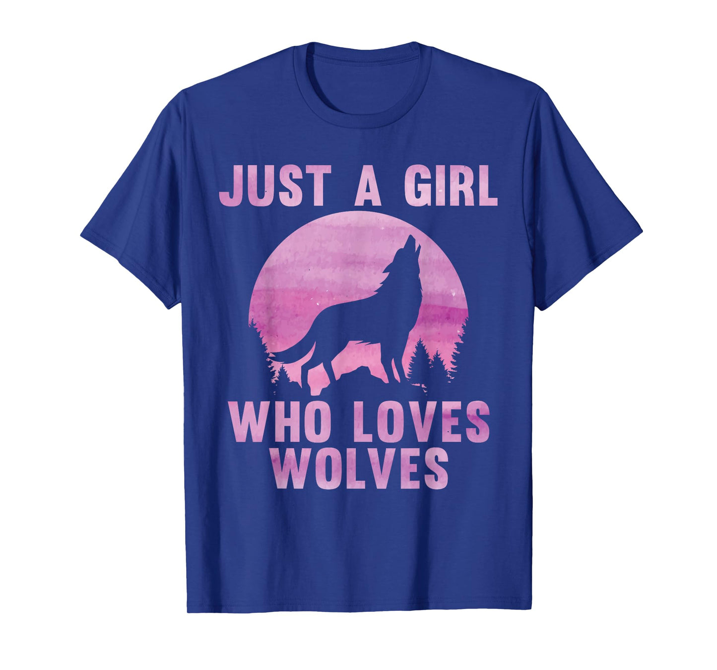 Cute Wolf Art for Women Girls Howling Wolves Wolf Lover T-Shirt