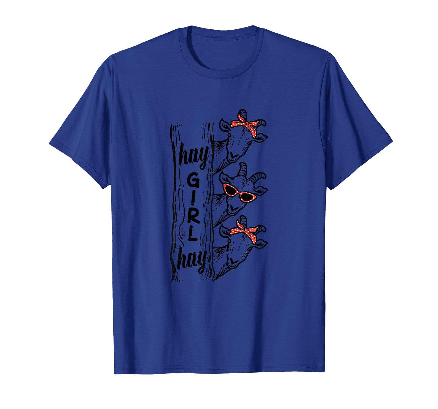 Goats Hay Girl Funny Livestock Farmer Women Girls Kids Youth T-Shirt