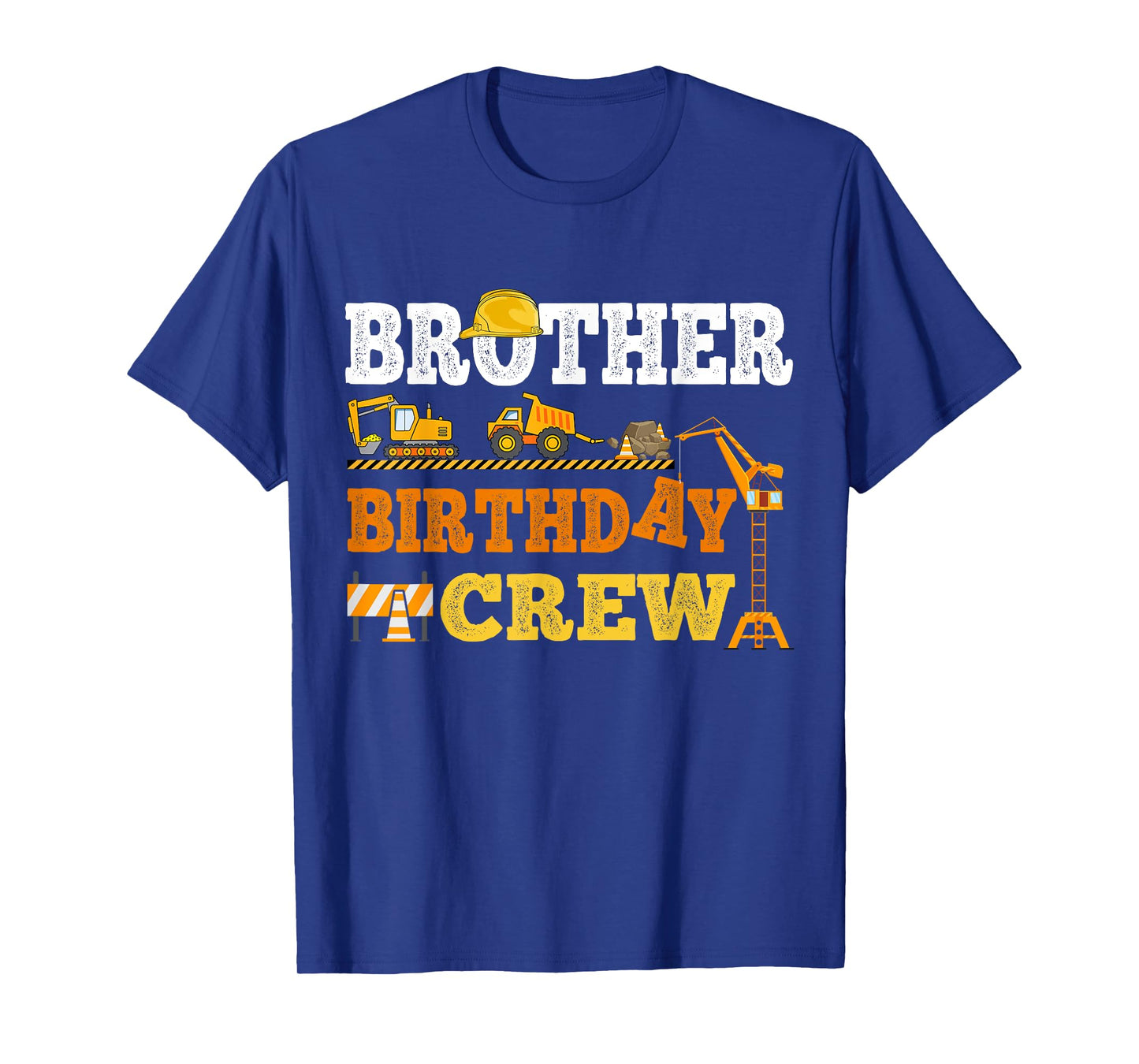 Brother Birthday Crew Construction Excavator Kids Family T-Shirt