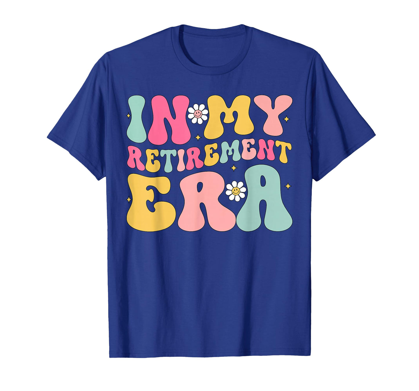 Retro Groovy In My Retirement Era Funny Retired 2025 Womens T-Shirt