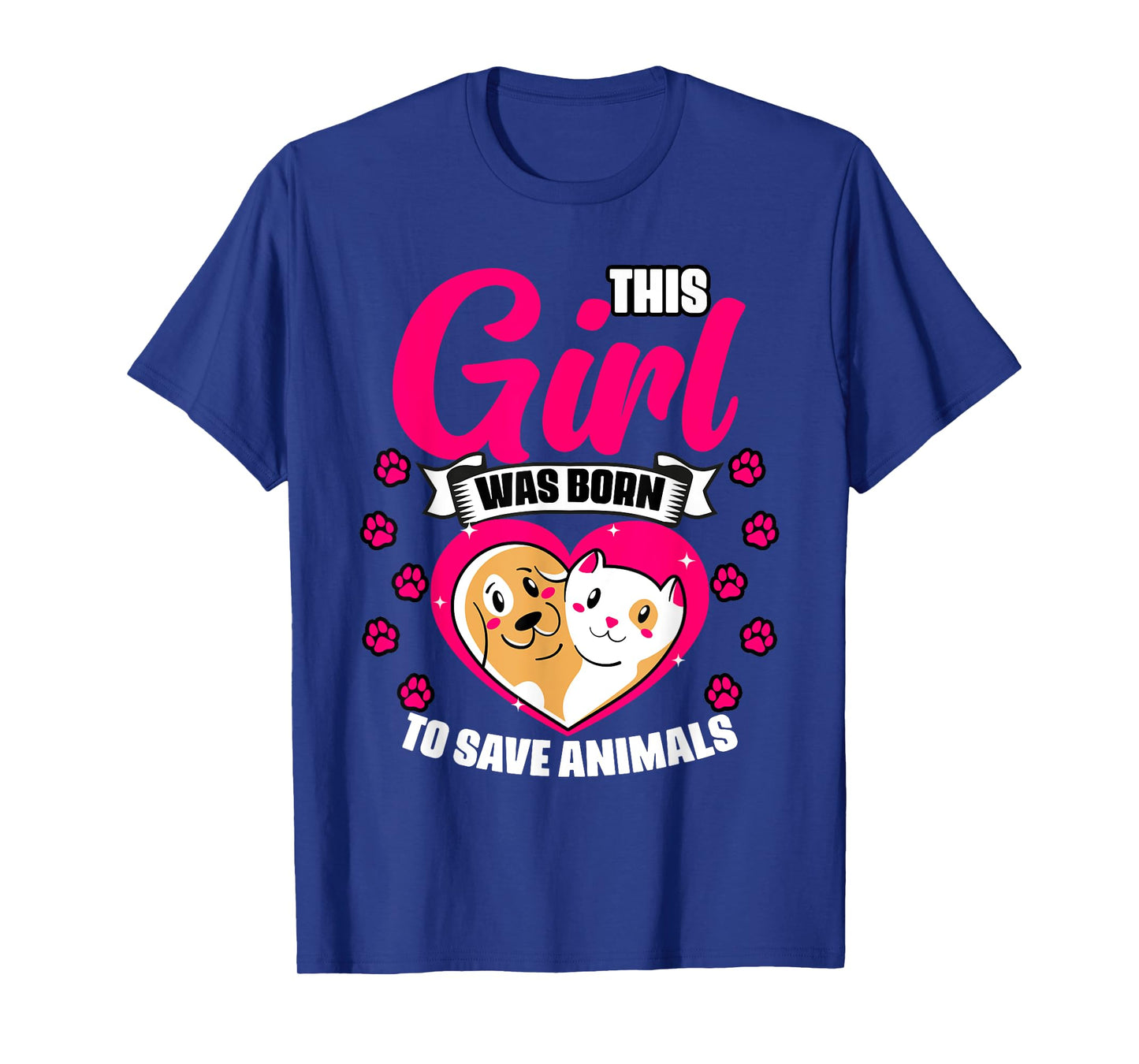 Awesome This Girl Was Born To Save Animals Veterinary Crew T-Shirt