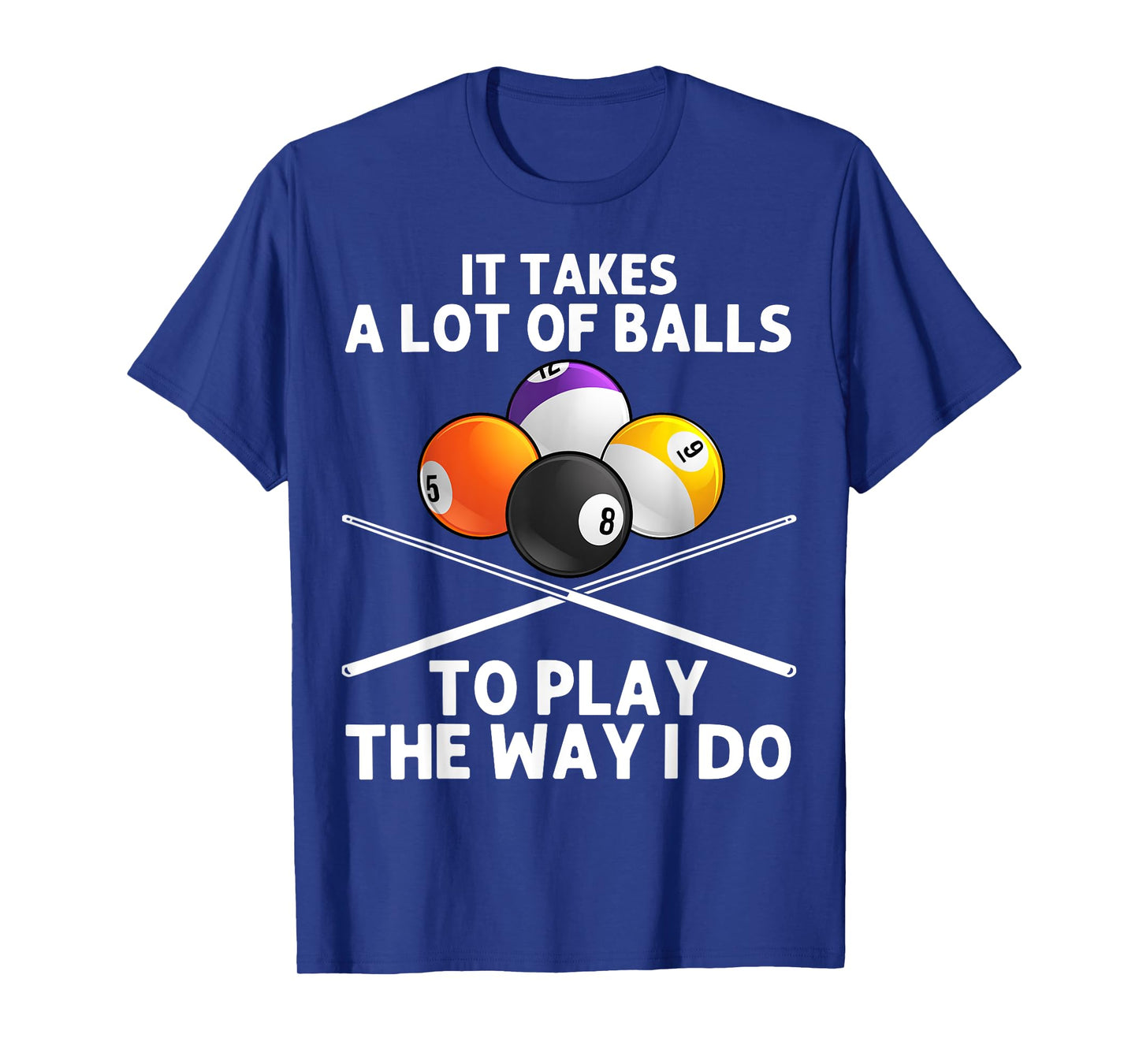 Funny Billiards Art For Men Boys Billiard Lover Pool Player T-Shirt