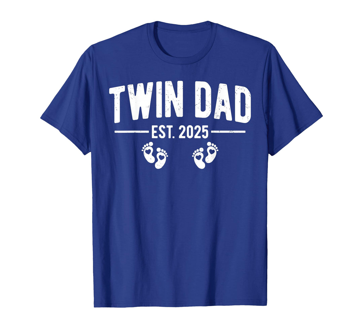 Mens Twin Dad Est. 2025 Father of Twins New Daddy Father's Day T-Shirt