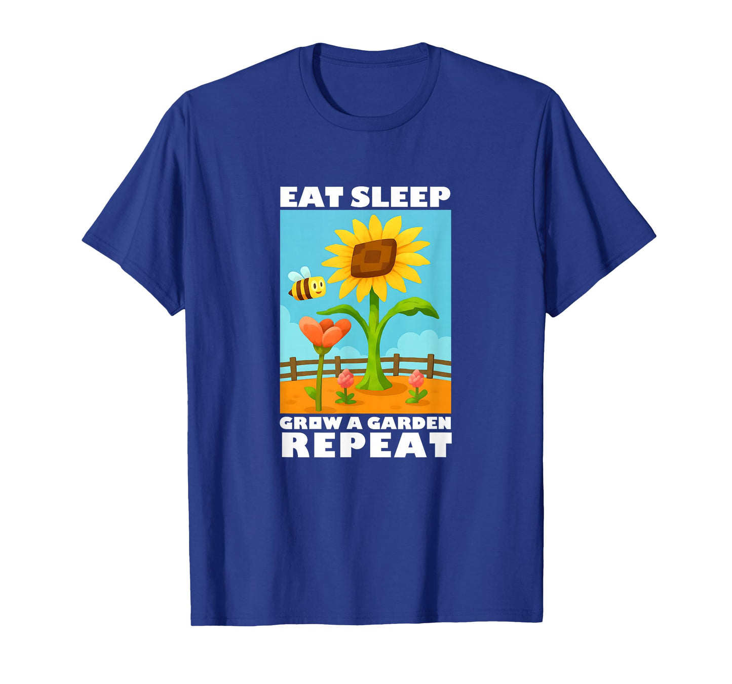 Eat Sleep Grow a Garden Repeat Gamer Style T-Shirt