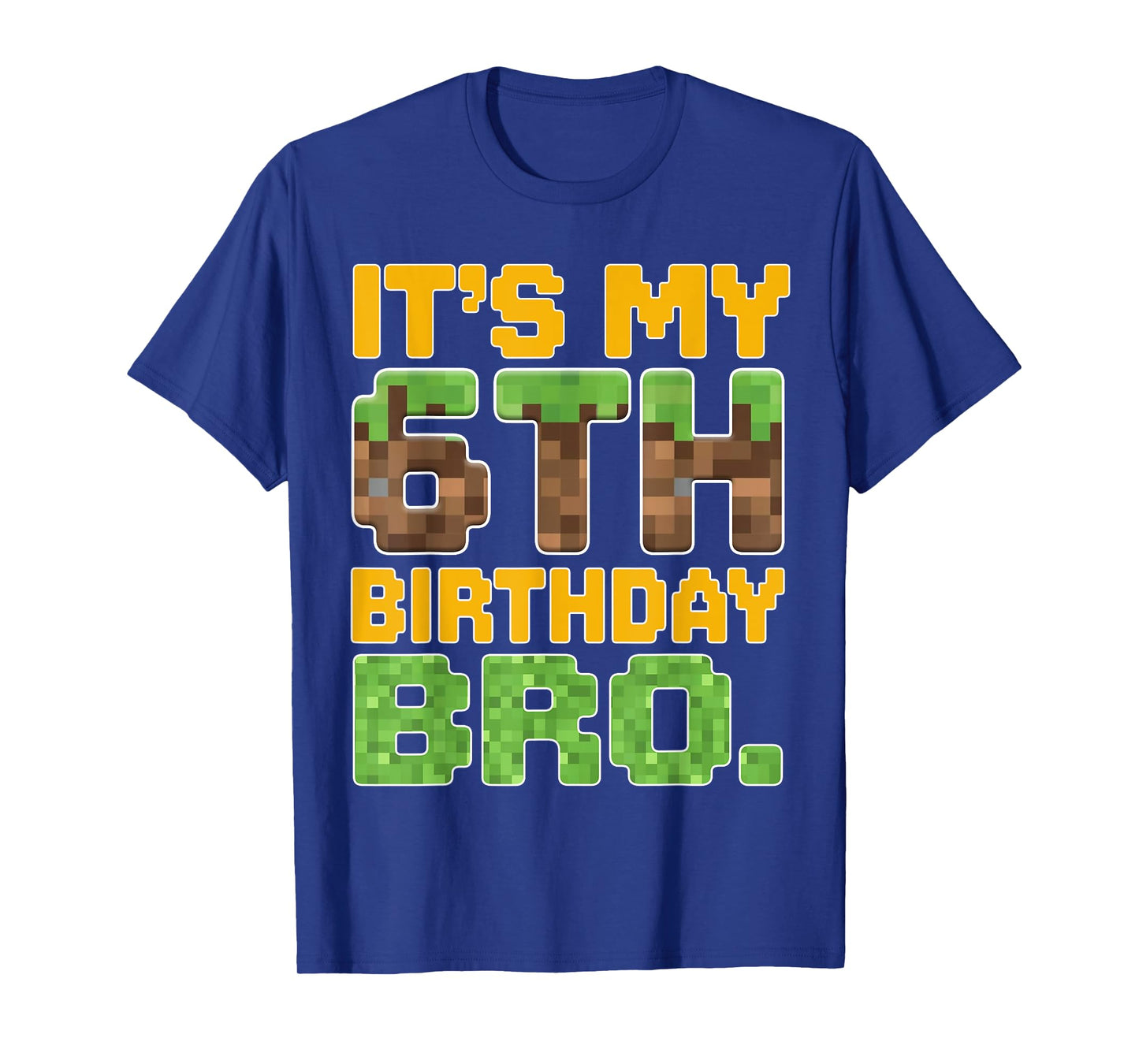 Funny Birthday Boy It's My 6th Birthday Video Game Pixel T-Shirt