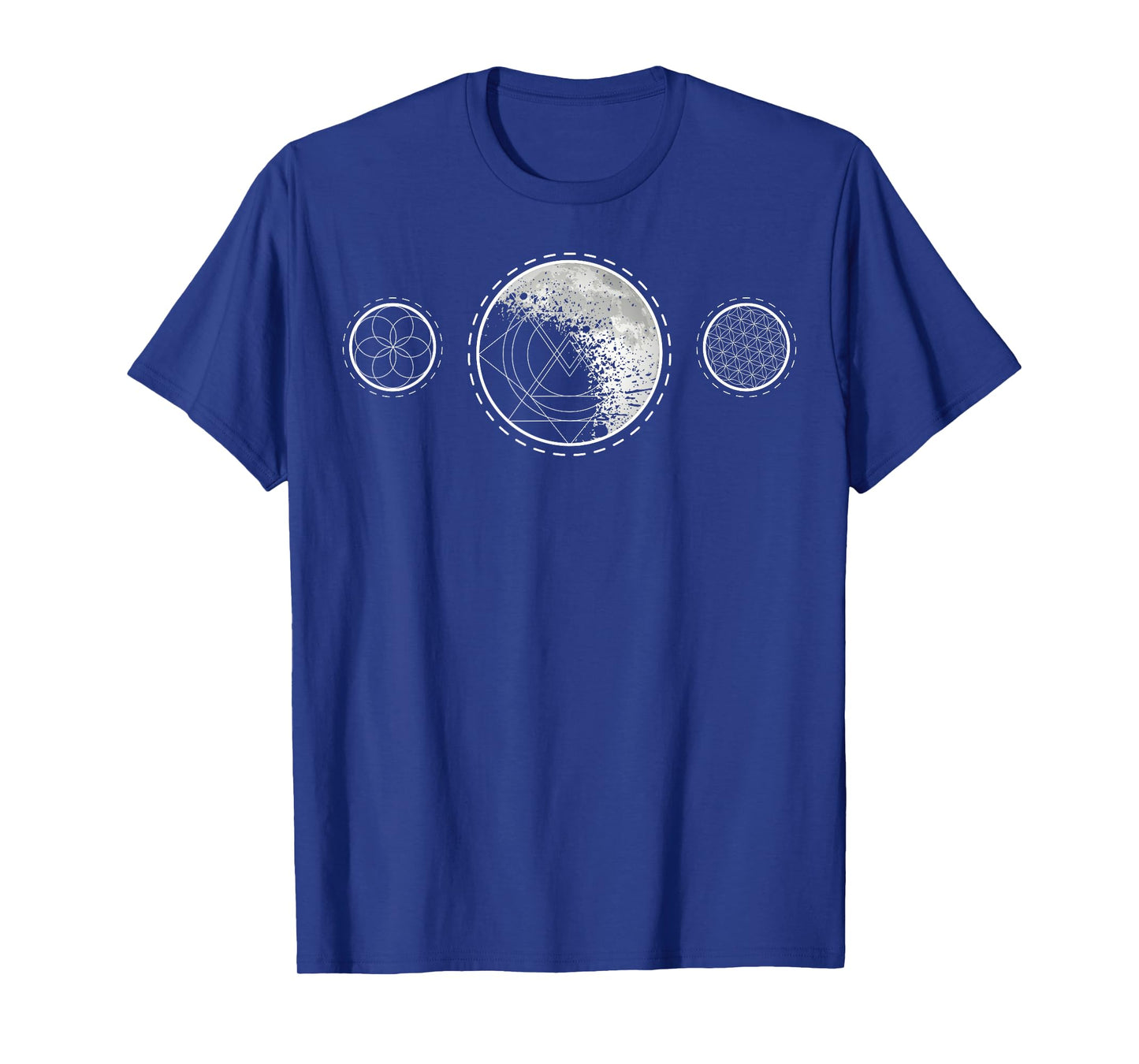 Sacred Geometry Moon for a Spiritual Zen Gothic Mandala T-Shirt