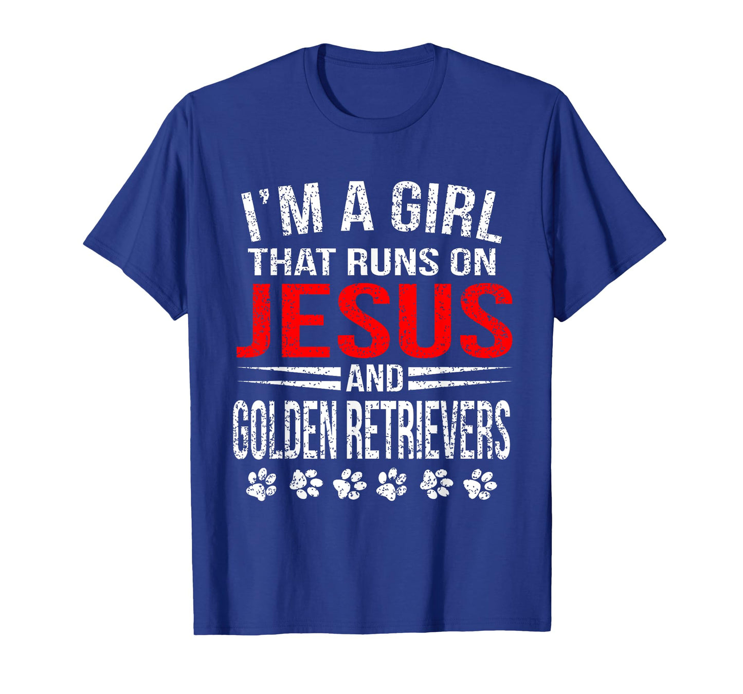Jesus & Golden Retrievers Girl That Runs On Dog T-Shirt T-Shirt
