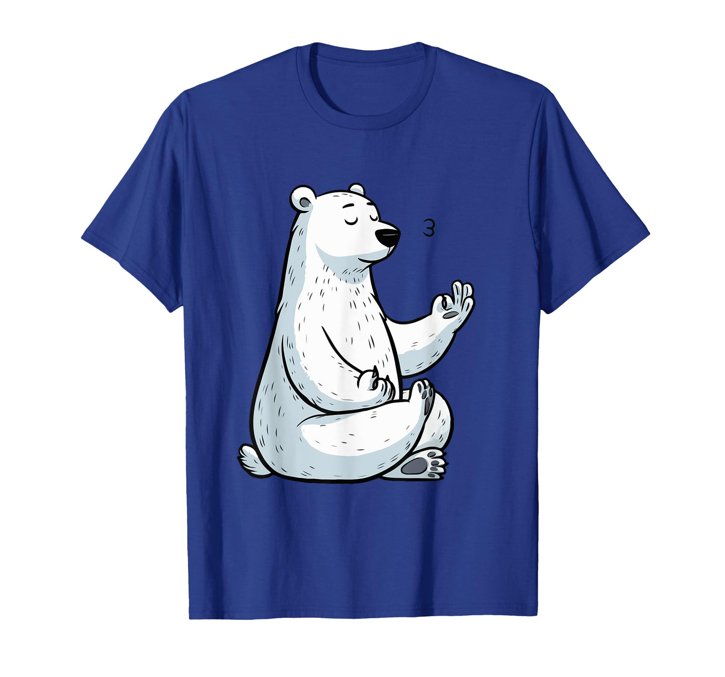 Meditation Polar Bear Yoga Pose Relaxing Animal T-Shirt