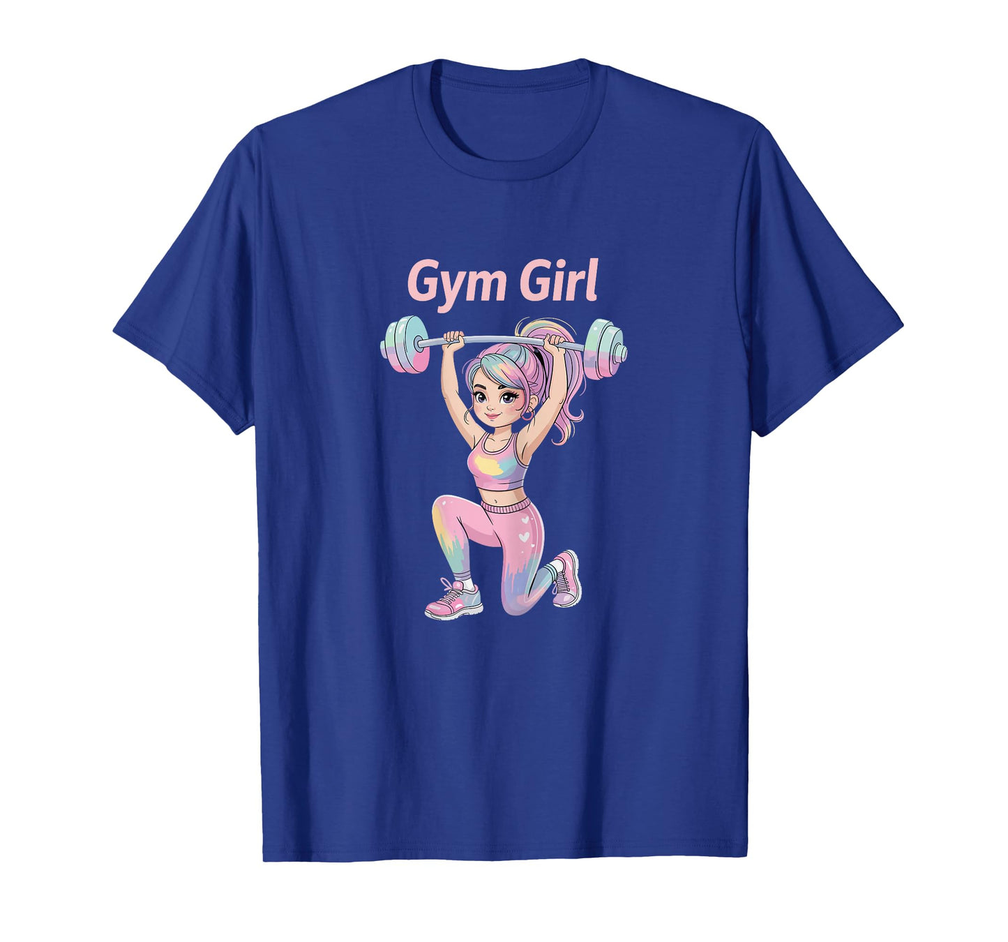 Workout Fitness Watercolor Pastel Gym Girl T-Shirt