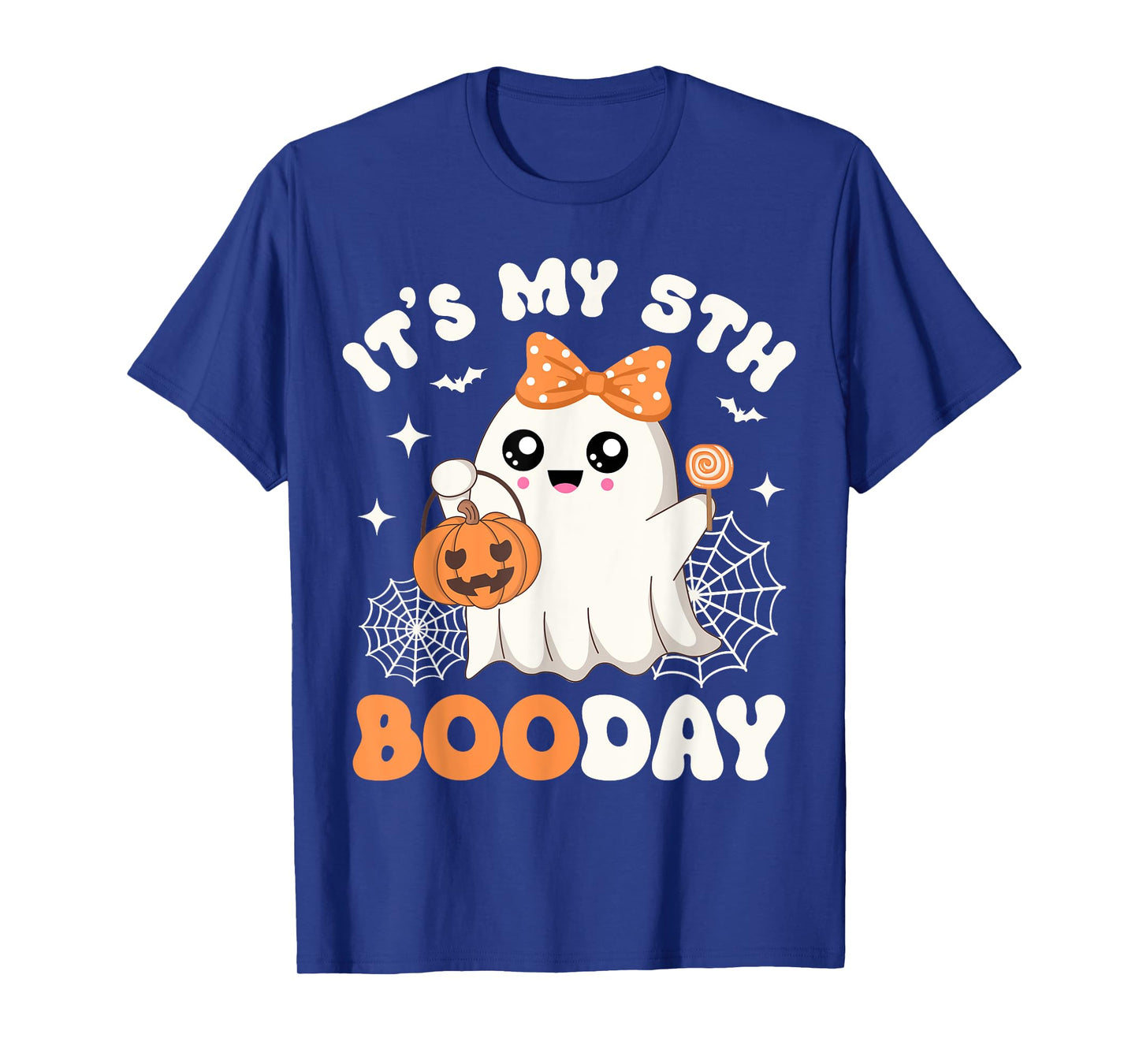It's My 5th Boo Day, Funny Halloween Ghost 5th Birthday Girl T-Shirt