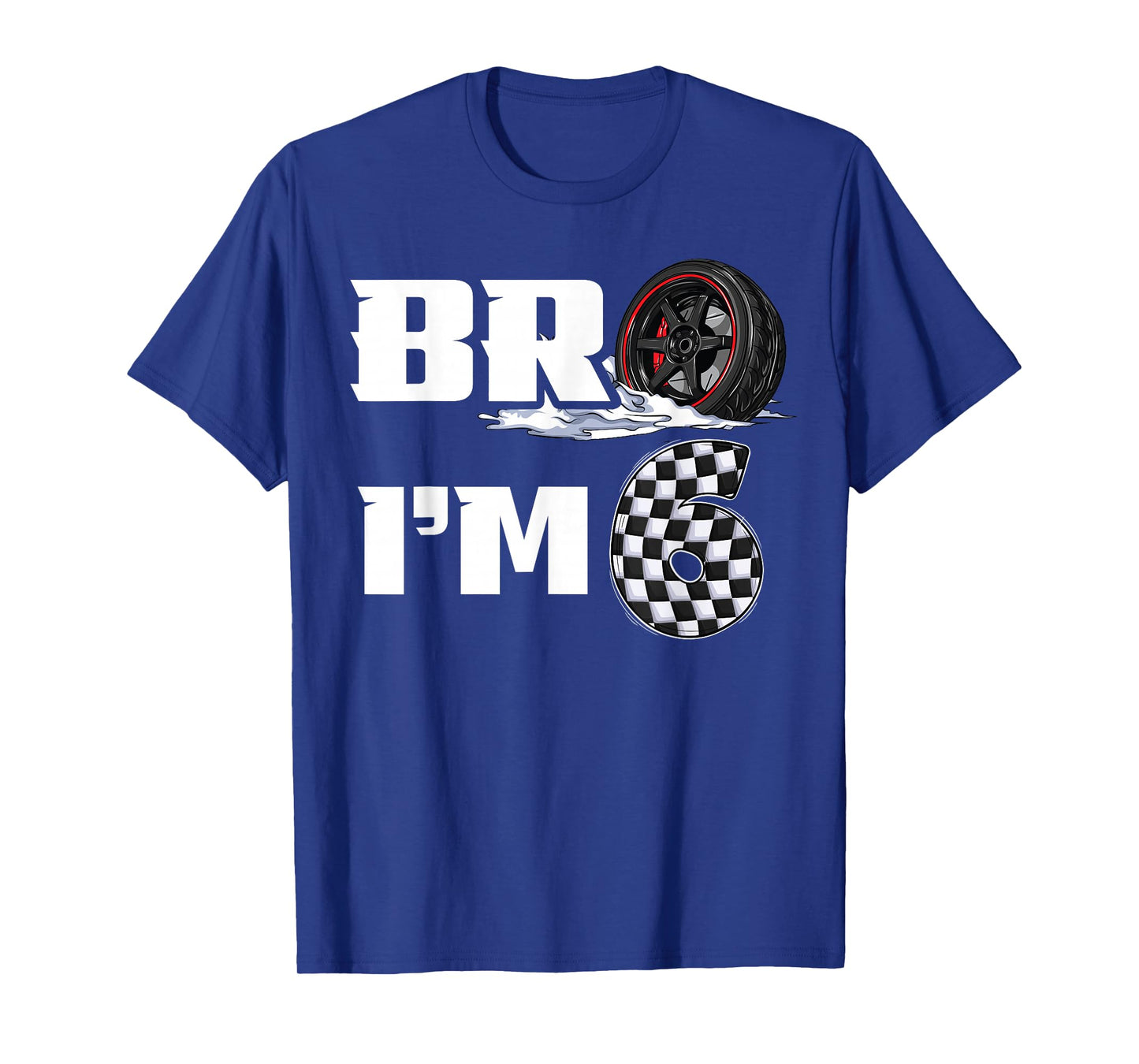 6th Birthday Boy pit crew Bro I’m 6 Year Old race car racing T-Shirt
