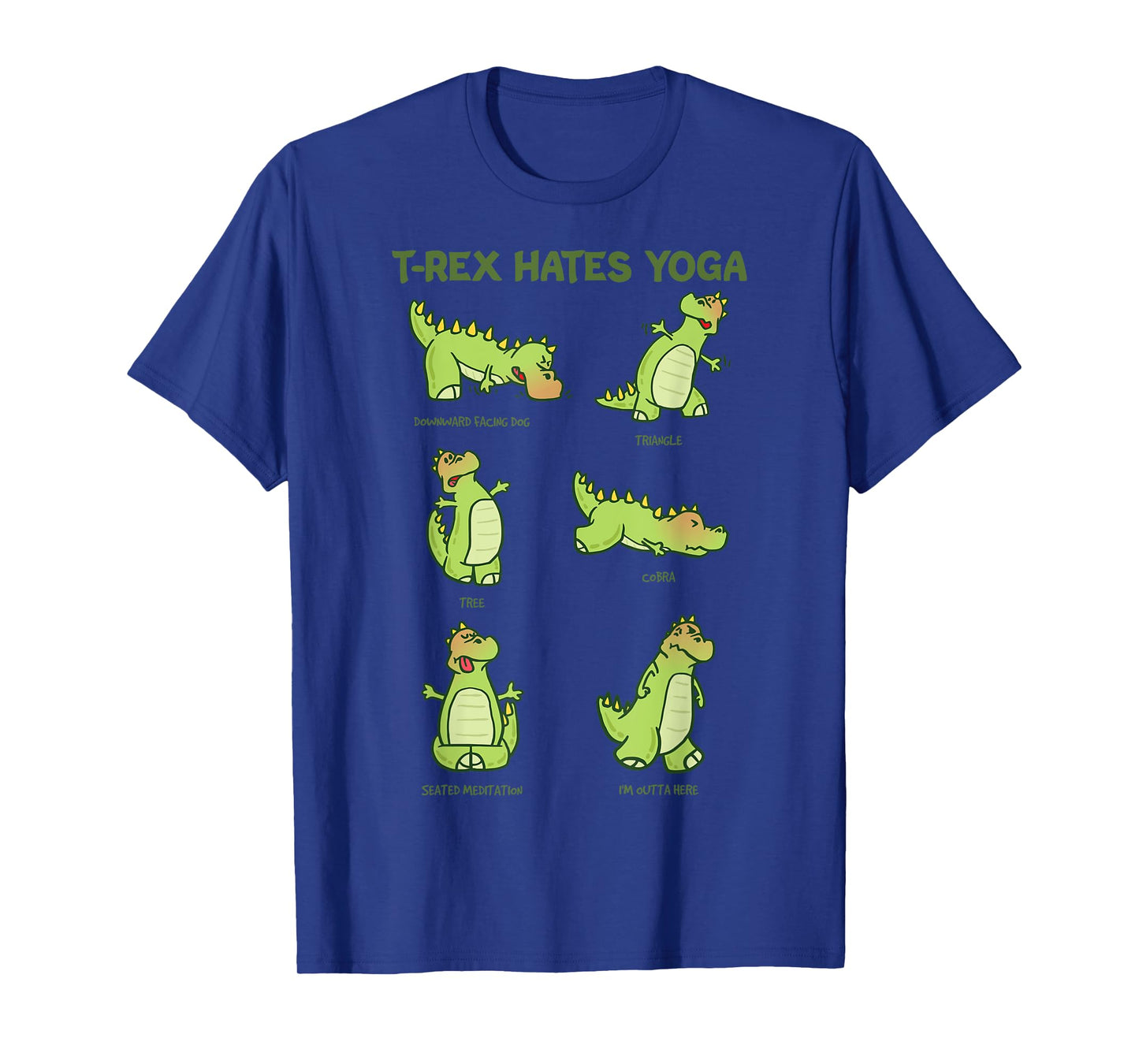 T-Rex Yoga Poses Dinosaur Mindfulness Meditation Dino Meme T-Shirt