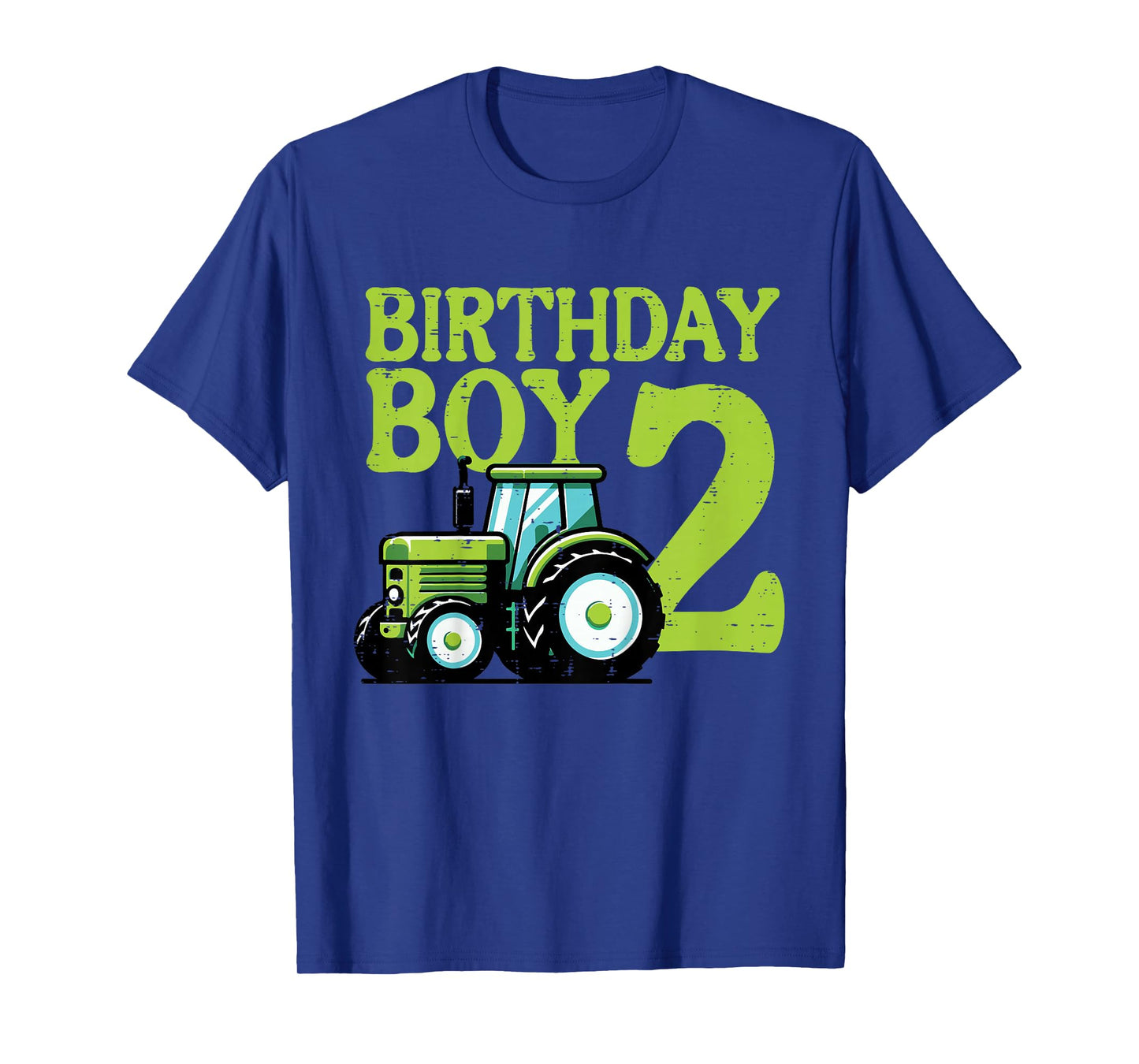 Kids Birthday Boy 2 Tractor 2nd Year Bday Farm Truck Toddler Boys T-Shirt