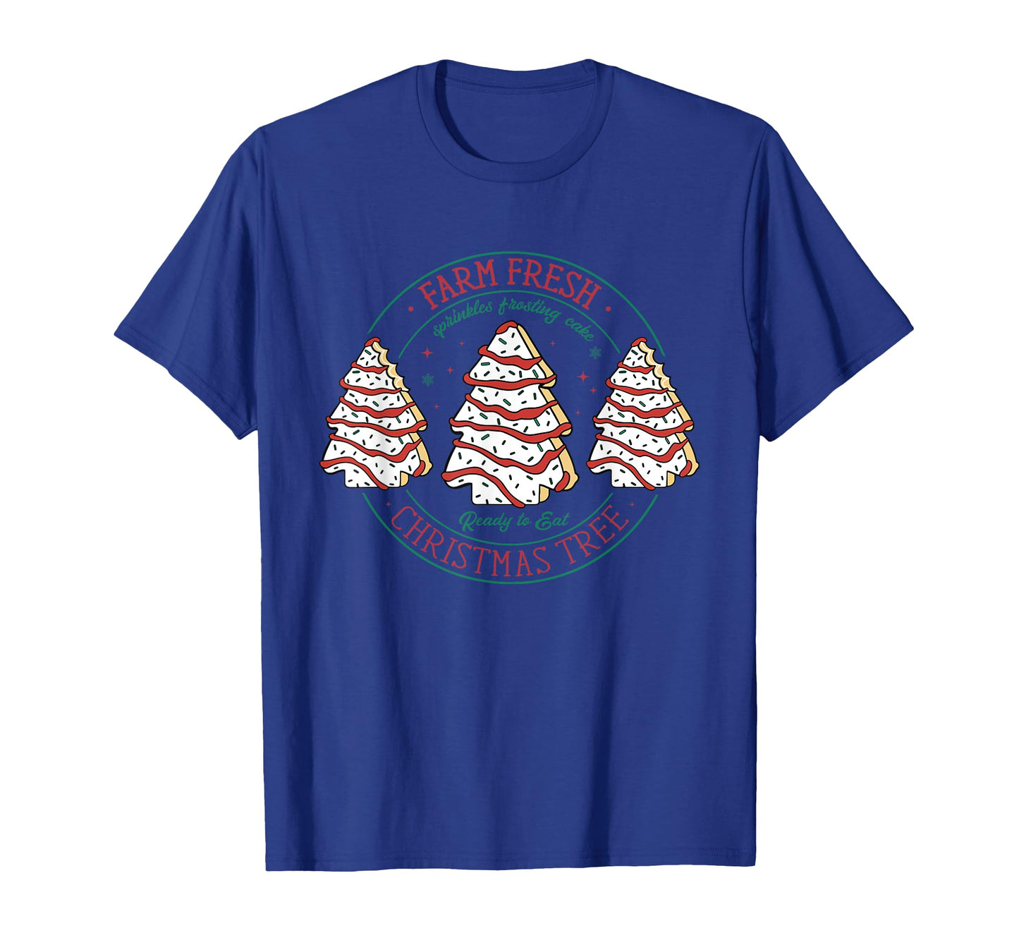 Farm Fresh Christmas Tree Frosting Frosted Cake Debbie T-Shirt