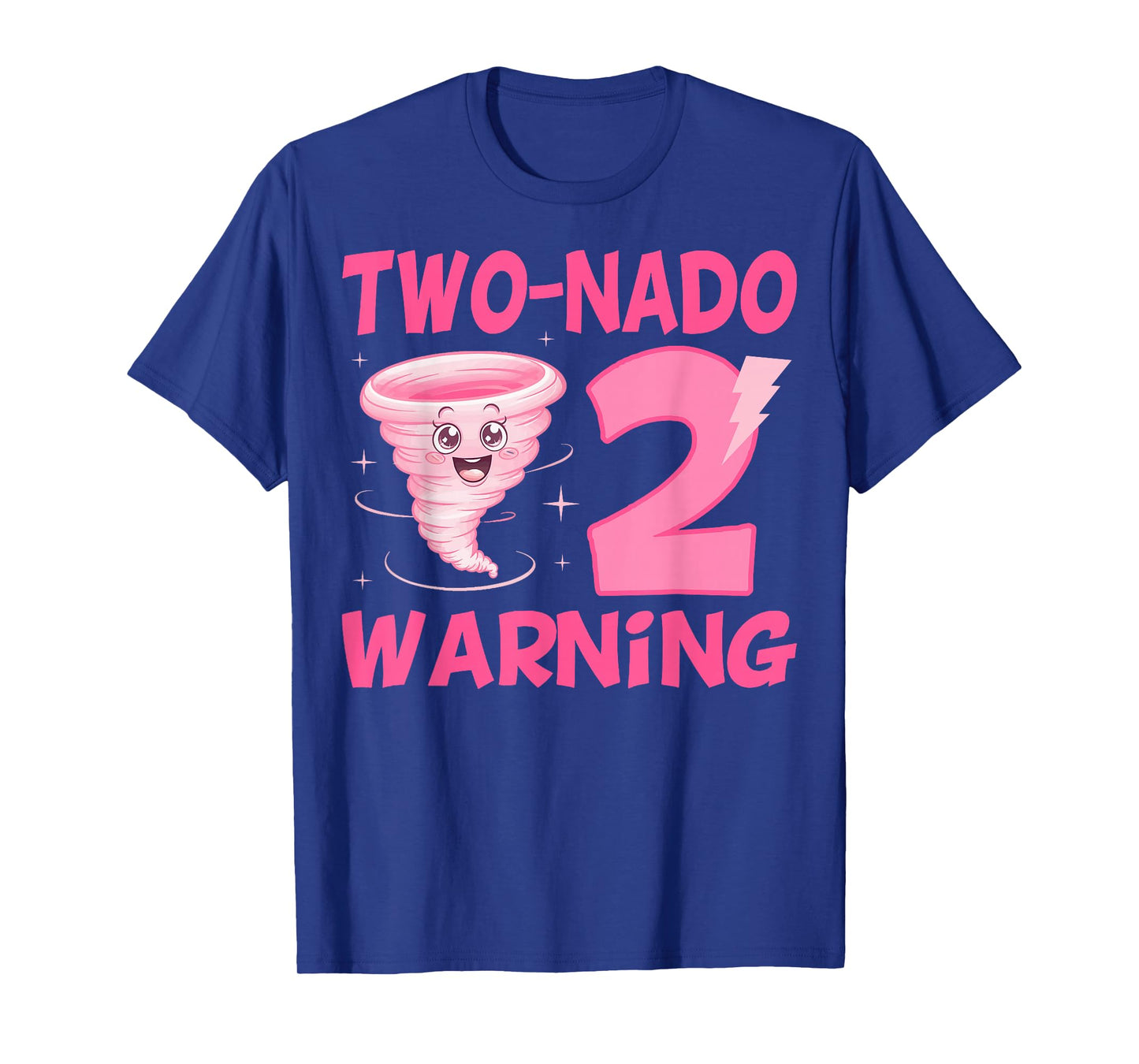 Kids Two-nado Warning 2nd Birthday Pink Tornado Birthday T-Shirt