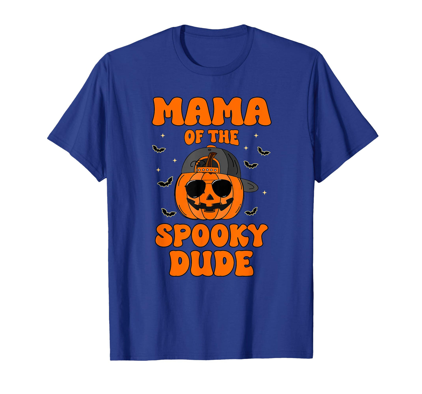 Mama of The Spooky Dude Halloween Pumpkin Birthday Family T-Shirt