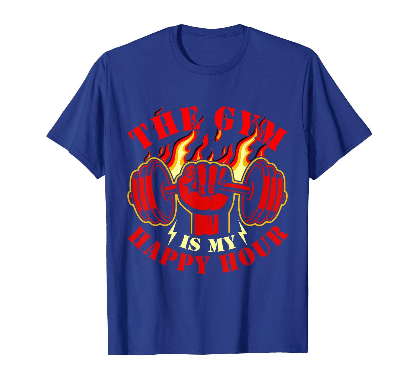 Fitness The Gym Is My Happy Hour Meme Vintage Funny Saying T-Shirt