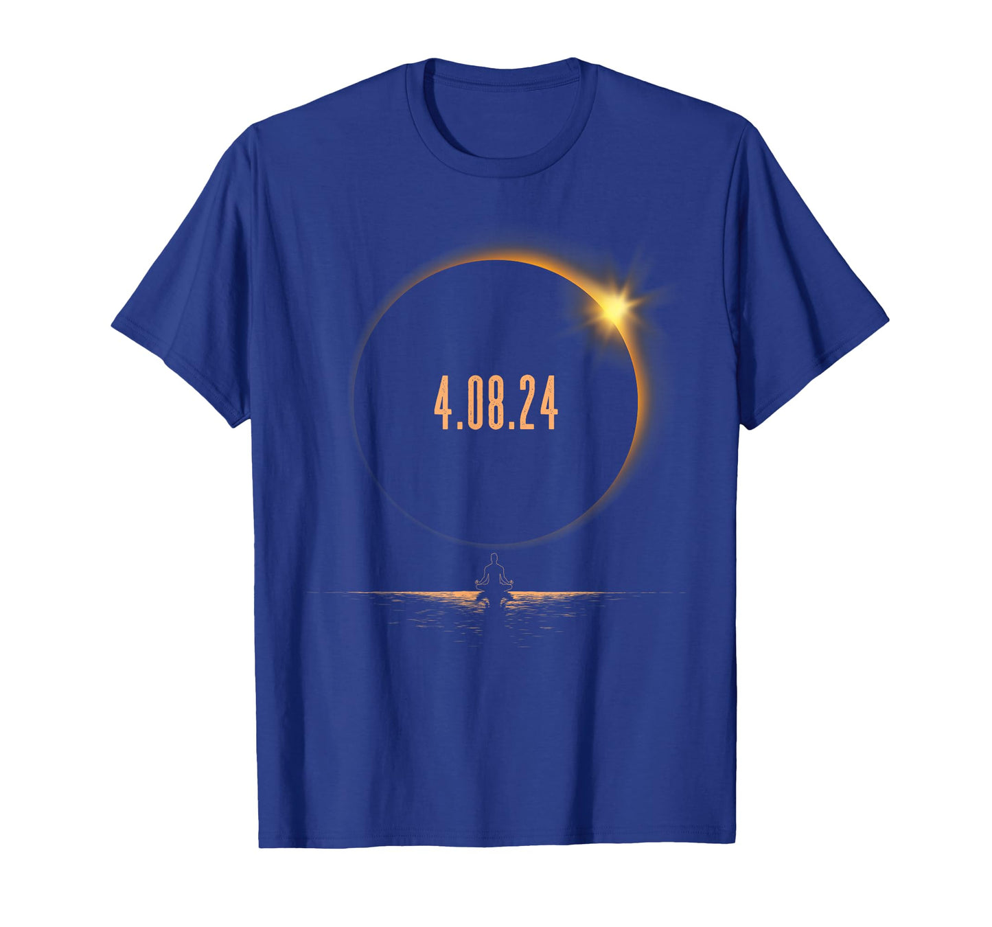America Totality Male Yoga 4.08.24 Total Solar Eclipse 2024 T-Shirt