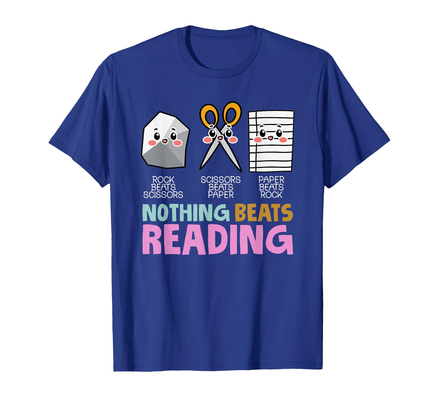 rock paper scissor nothing beats reading T-Shirt
