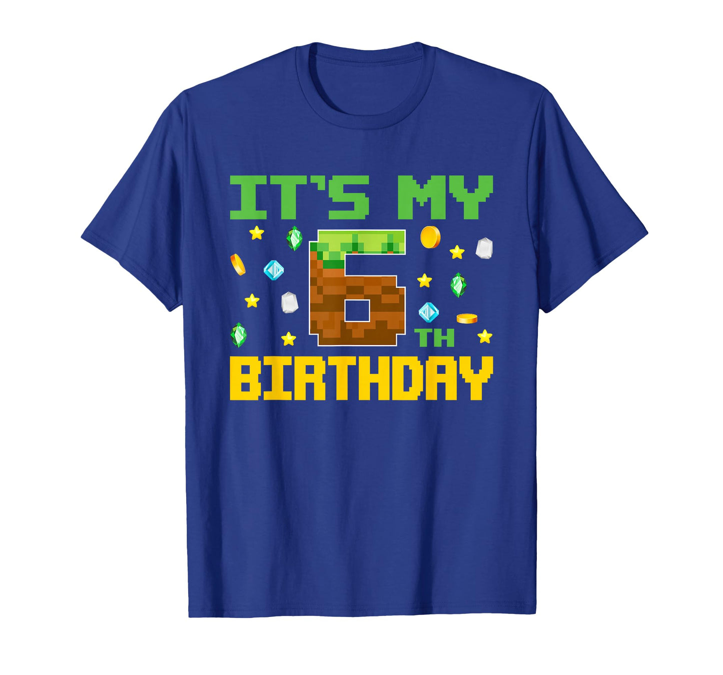 Birthday Boy It's My 6th Birthday Video Game Pixel Number T-Shirt