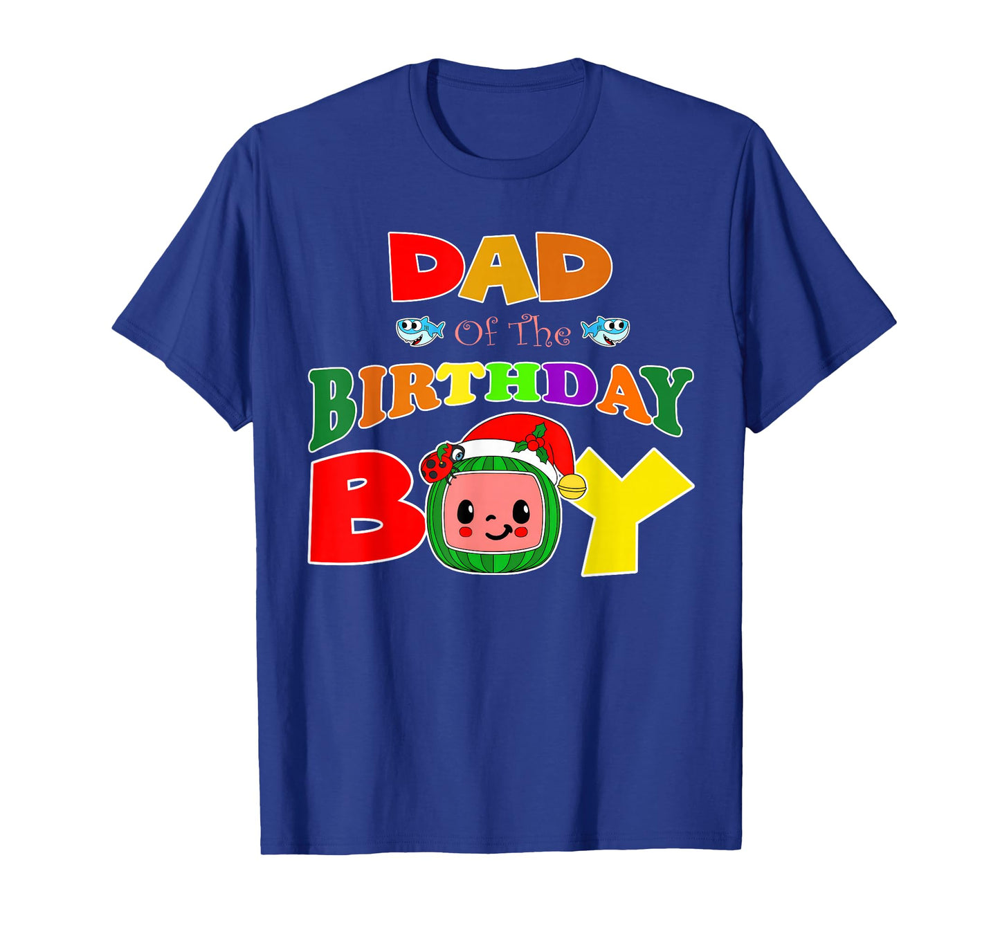 Dad and Mom Of The Birthday Boy Funny Melon Family Matching T-Shirt