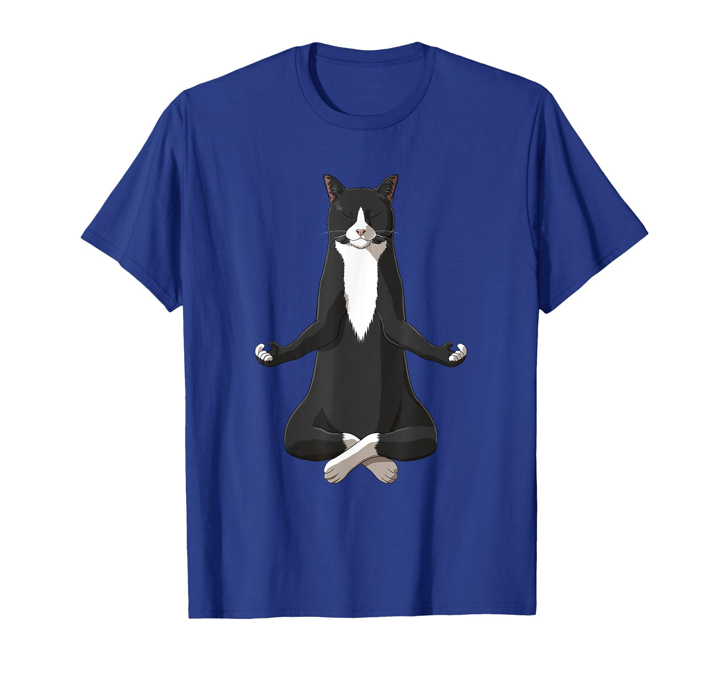 Funny Yoga Tuxie Tuxedo Cat T-Shirt for Men Women Girls Kids
