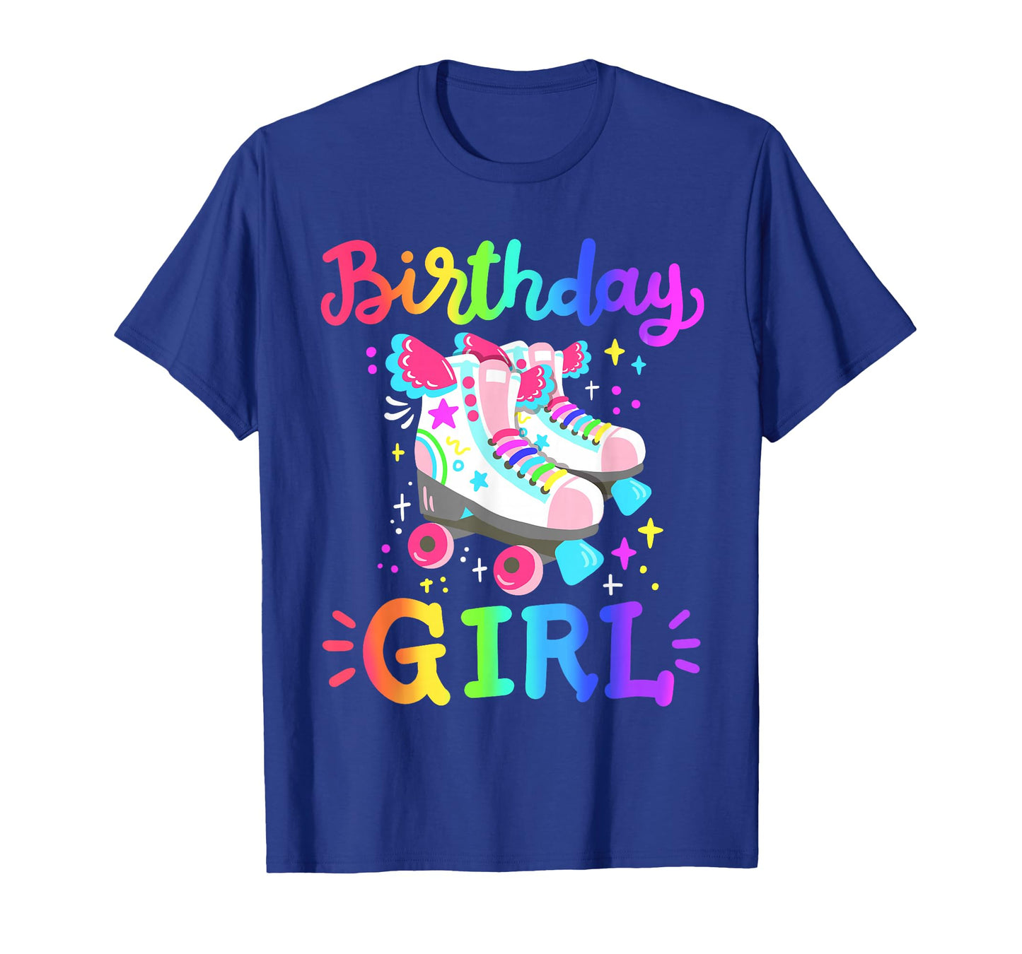 Birthday Girl Rolling Skates Roller Skater Party Kids Girls T-Shirt