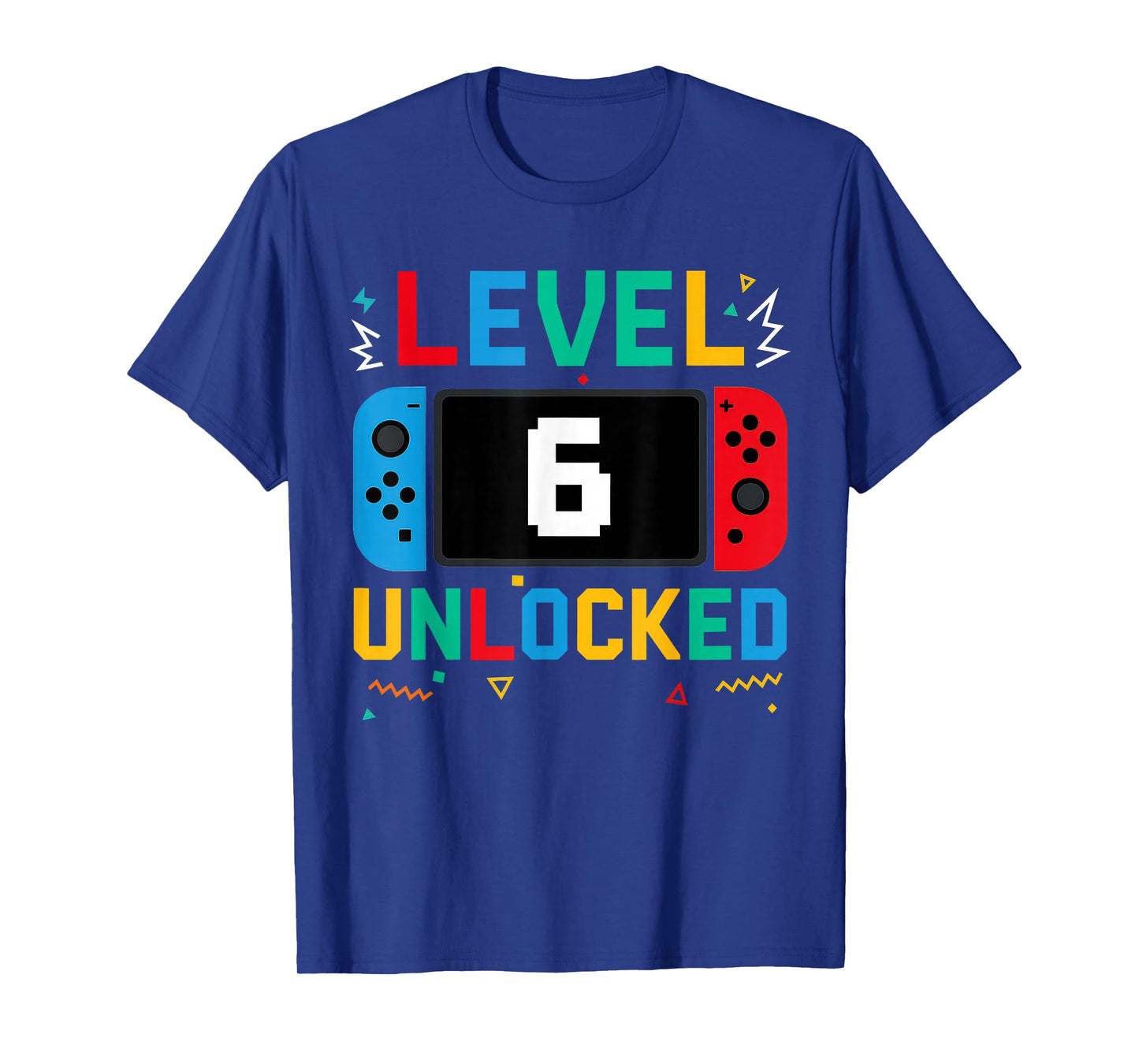 Level 6 Unlocked Birthday Video Gamer 6th Birthday Kids Boys T-Shirt